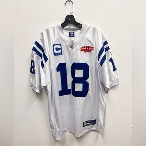 Colts Payton Manning NWT Super Bowl XLIV Captain Patch Jersey Size 52